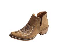 Bottes Femme Hiver Broderie Ethnique Jean Talon Moyen Bohèmes Bottines | Classique, Broderie Ethnique, Effet Jean Délavé, Talon Moyen, Confortable, Bohème, pour Automne Hiver et Sorties