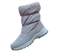 Bottes Femme Hiver Impermeable Fourrées Chaude Bottines Confortables Antidérapant Mollet Large Chaussures Chaude Repousse La Neige Fondue À Enfiler Bottes botte de neige femme imperméable Argent 36