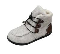 Bottes Femme Hiver Mollet Large Bottes de Neige Femme Chaussure Hiver Botte Plates En Coton Et Toile Épaisse Et Chaude pour Femmes,Nouvelle Automne Botte Chaudes pour Femmes Sans Lacet (Beige,37)