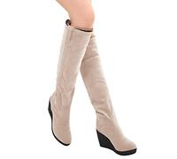 Bottes Femme Hiver Neige Talon Compensé Chaudes | Bottes Fourrées Épaisses Avec Semelle Antidérapante Idéales Pour Froid Neige Et Activités