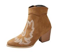 Bottes Femme Suède Mi-Mollet Chaussures Rondes Talon Compensé Style Vintage Enfilage Facile Élégantes Automne Hiver