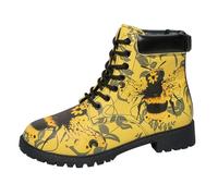 Bottes Femme Talon Compensé Confortables Bottines à Lacets Antidérapante Légères Botte Chaudes Bout Fermé Élégantes Bottine Chaussures Pratique et Durable pour Automne Hiver Quotidien Extérieur Ville