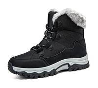 Bottes FemmeBottes de Neige épaisses et Chaudes pour Femmes avec Lien de Serrage Semelle antidérapante et Confort Hivernal - Chaussure Tendance sans Motif