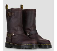 Bottes femmes Dr. Martens Anistone Hi Pull On Boot Dark Brown Burnished Waxy Pull Up Marron 37