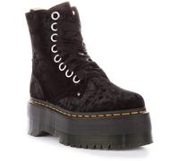 Dr. Martens Vegan Jadon Max Crushed Velvet Platform FLT LC (Noir, EU 37)