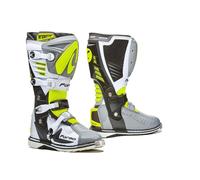 Bottes Forma Off-Road Motocross MX Predator 2.0 Gris Blanc Jaune Fluo