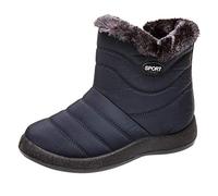 Bottes Fourrees Femme Hiver Impermeable Chaud Vintage Mode Pas Cher Escarpins Talon Moyen Sexy Mode Confortable Bottines De Neige