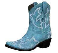 Bottes Fourrées Femmes, Bottes Hautes Fourrure Hiver Plates Cuissardes en Cuir Synthétique Chaussures de Ville Bottines Bout Rond Chaussures À Talons Bas Cowboy Knight (40,Bleu)