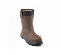 Gaston Mille Bottes fourrées KAMA S3 CI en cuir marron avec embout et semelle acier RAMA3N