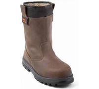 Gaston Mille Bottes fourrées KAMA S3 CI en cuir marron, embout et semelle acier