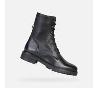 Geox Bottes D Hoara E-Nappa Cuir noir Lacets Taille 36