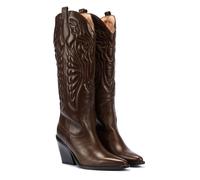 Bottes haute femme Bronx Western New Kole - darkbrown - 40 - Cuir - 9 cm - Haute 39