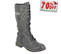 Bottes Hautes À Glissière En Mousse Mémoire Pour Femmes Cipriata Gabriela Grises