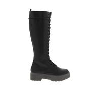 Bottes hautes à talon bloc TOM TAILOR noires en textile pour femme 37