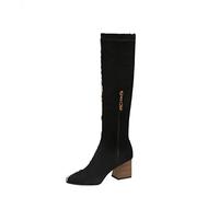 Bottes Hautes au Genou pour Femmes Bottes de Loisirs Longue Mode Classique Botte Vintage Marche Confortables Chaussures Occidentales Classiques Western Boots de Trekking Outdoor Botte de Randonnée
