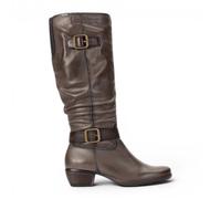 Bottes Hautes Confortables en Cuir à Talon Mi Haut Pour Femmes Infinity Utiel