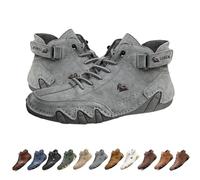 Bottes hautes en daim faites à la main en Italie, Beck Shoes Baskets décontractées légères et imperméables for hommes, chaussures pieds nus for hommes for la randonnée et la conduite, bottes Chukka(gr