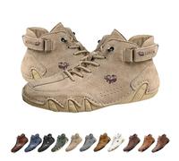 Bottes hautes en daim faites à la main en Italie, Beck Shoes Baskets décontractées légères et imperméables for hommes, chaussures pieds nus for hommes for la randonnée et la conduite, bottes Chukka(Ka