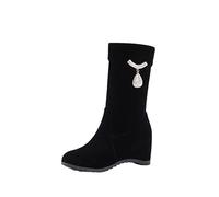 Bottes Hautes Femme Hiver Chaud Botte Mollets Larges Femmes Boots de Trekking Outdoor Confortable Chaudes Boots Equitation Vintage Cuissardes Femme Automne et Hiver Chaud Chaussures Bottes de Loisirs