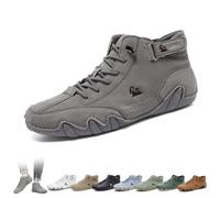 Bottes Hautes Italiennes Faites À la Main Chaussures D'extérieur Unisexes Minimalistes Beck Respirantes Antidérapantes Décontractées Pieds Nus for la Marche la Randonnée la Conduite Bottes Baskets(gri