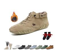 Bottes Hautes Italiennes Faites À la Main Chaussures D'extérieur Unisexes Minimalistes Beck Respirantes Antidérapantes Décontractées Pieds Nus for la Marche la Randonnée la Conduite Bottes Baskets(Kha