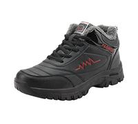 Bottes Hiver Homme Neige, Chaussures Homme Hiver,Couple ModèLes D'âGe Moyen Et Personnes âGéEs Haut Plus Velours éPaissi AntidéRapant Confortable Chaussures En Coton Chaud Sport Bottes De Neige