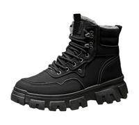 Bottes Homme d'Hiver Chaussures Montantes Randonnée à Lacets avec Doublure Polaire Chaude Semelle Épaisse Antidérapante Imperméables Bottes De Neige Tendances Décontractées 43