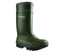 DUNLOP Purofort Thermo+ Bottes de sécurité hommes et femmes -Bottes d'hiver-Embout en acier - Imperméable - Isolé - Legér - Doublées - Résistant aux produits chimiques - Vert/Noir - Pointures 37/38