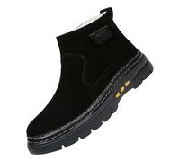 Bottes Homme Hiver Antidérapante Résistant À L'abrasion - Paquet Bottes De Securite Homme Bottines À Enfile Classiques Bottes De Neige Avec Zip Latérales Lacets Chaussures Chaussures De Marche
