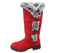 Bottes Homme Hiver Botte Neige Chaussure De Ski Coffret Echarpe Femme Randonnée D'hiver Bottines Mollets Fins Après Bottine Fourrée Boots Écharpe Chaude Dr Franklin Chaussures Fourrées Rouge Noires