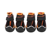 Bottes imperméables pour Chiens, antidérapantes, réglables, résistantes à l'abrasion, Chaudes, pour l'hiver, pour Grands Chiens, 4 pièces, Semelles en Caoutchouc, Bandes (7#)