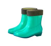Bottes imperméables pour Femme,Bottes de Pluie en légères et Femme Chaussures Aquatiques Courtes antidérapantes Antidérapant Anti-Pluie L'extérieur Jardin