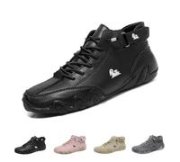 Bottes Italiennes En Daim Faites À La Main, Chaussures Beck For Femmes Imperméables, Légères, Antidérapantes Et Respirantes For Femmes, Bottes Hautes Chukka, Chaussures De Marche(Noir,40 EU)