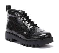 Bottes - Kickers - Kizziie Hi - Cuir verni pailleté - Semelle épaisse 3,6 cm - Boucle au talon 37