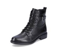 Bottes lacets en cuir noir Remonte - talon compensé - femme 36