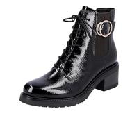 Bottes lacets Remonte D1A72 - Noir - Cuir - Talon compensé 2 - Lacets - Femme 36
