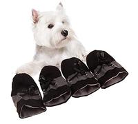 Bottes légères et antidérapantes pour chien, respirantes pour toutes les saisons, protection des pattes pour sols intérieurs et extérieurs, ajustement sûr pour chiots et petites races (noir)