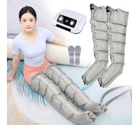 Bottes Masseur De Jambes À Compression D'air, 6 Cavités Bottes Pressothérapie Drainage Lymphatique, Pressotherapie Massage Jambe, Lipoedeme Appareil Drainage Lymphatique Corps Complet