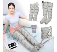 Bottes Masseur De Jambes À Compression D'air, 6 Cavités Bottes Pressothérapie Drainage Lymphatique, Pressotherapie Massage Jambe, Lipoedeme Appareil Drainage Lymphatique Corps Complet