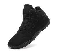 Bottes Meta Mollet Épais Coton sur Chaussures Homme et Femme Confortable Bottes de Neige Chaudes Rembourrées Épaissississantes Casual Coton sur Chaussures Bottes d'Hiver au Genou Coin, Noir , 40 EU