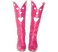 Bottes mi-hautes en daim pour femme - Talon bloc - Bottes de cowboy avec boucle - Talon bas - Bottes mi-hautes - Bottes western - Bottes de cowboy, RD2, 38 EU