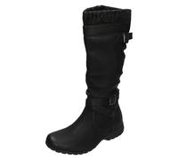 Bottes Mi-Mollet Décontractées Spot On Pour Femmes Noires à Fermeture Éclair
