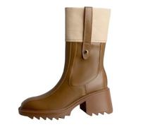 Bottes mi-mollet for femmes Bottines décontractées vintage Chaussures for femmes de style moderne for une utilisation toute l'année Facile à assortir avec diverses tenues Idéal for marcher et se tenir