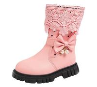 Bottes mi-mollet pour filles en velours coton élégantes hiver nouvelles tendances princesse confortables design mode enfantine (RD2, 30 Little Child)