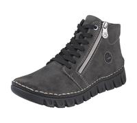 Bottes Mi-Montantes Décontractées Rieker Grises à Lacets et Double Zip 57502