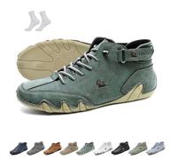 Bottes montantes à enfiler pour hommes et femmes, fabriquées en Italie, chaussures Beck, antidérapantes, légères et respirantes, baskets décontractées pieds nus(vert,40 EU)