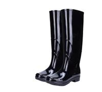 Bottes Montantes en Caoutchouc imperméables for Adultes, Chaussures de Pluie antidérapantes, Longues et Chaudes, au-Dessus du Genou, d'eau pour La Pêche Jardin(Black (42cm),41)