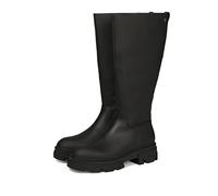 Bottes montantes noires effet gommé et semelle track pour femme brossard