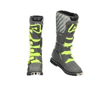 Bottes Moto ACERBIS Homologués X-Race Gris/Jaunes Fermeture 4 Leviers Virole AC