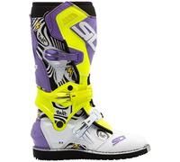 Sidi Crossair HD Billy Bolt, bottes 47 EU Mauve/Blanc/Jaune Néon/Noir Mauve/Blanc/Jaune Néon/Noir